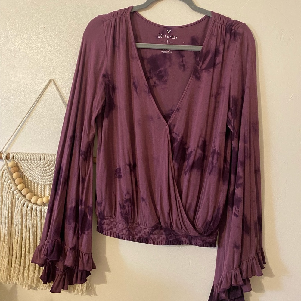 American eagle purple blouse